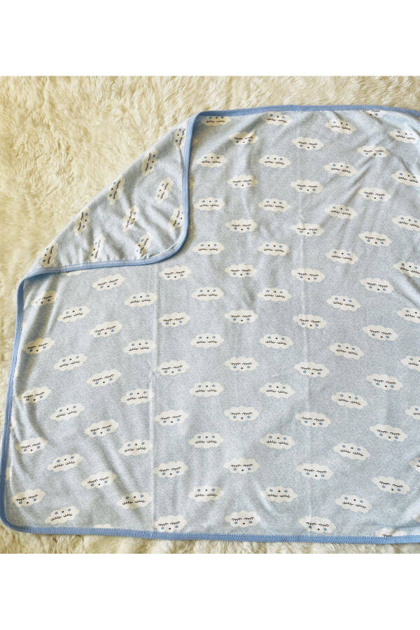 Blue Cloud Double Layer Swaddle Blanket for Baby Boys - 3