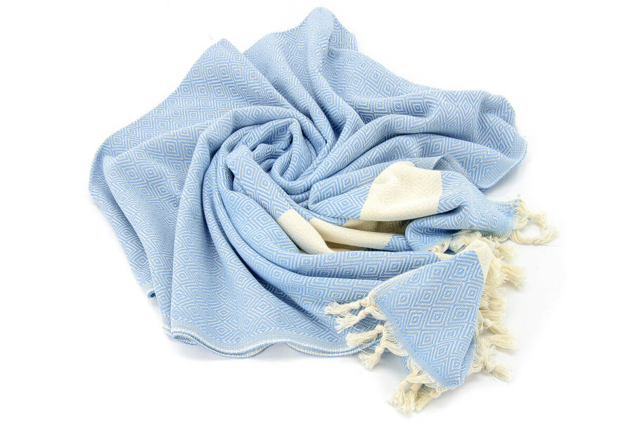 Blue Cotton Bamboo Pestemal - 3