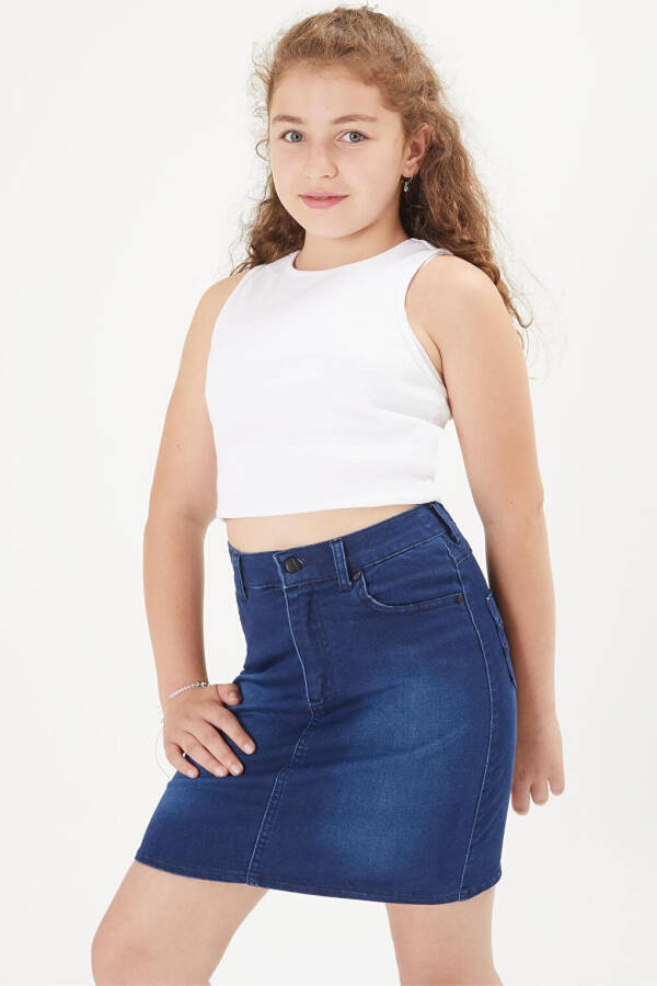 Blue Girl's Denim Skirt 15531 - 1