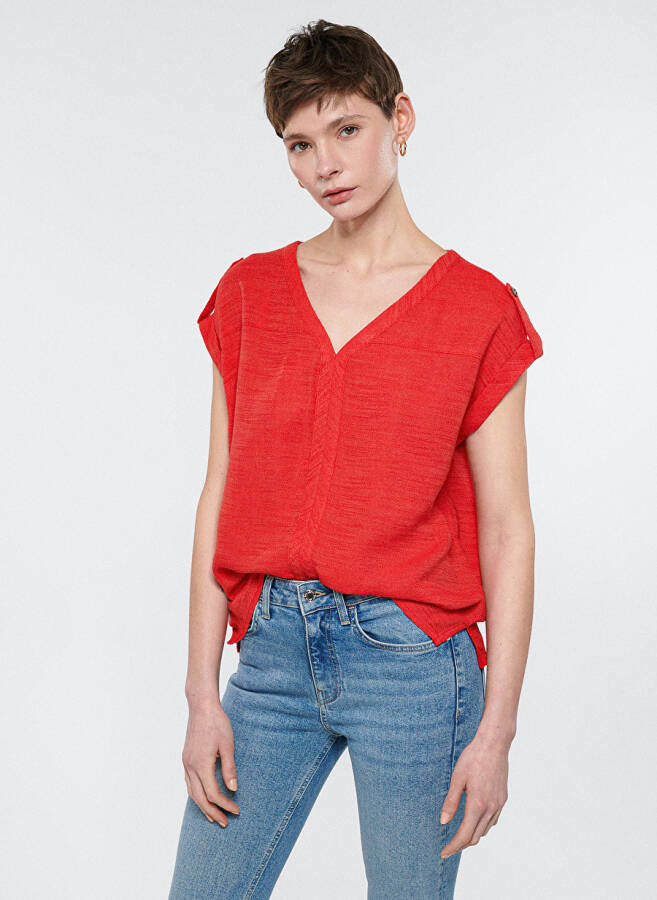 Blue Red Women's Blouse 122504-30648 - 2