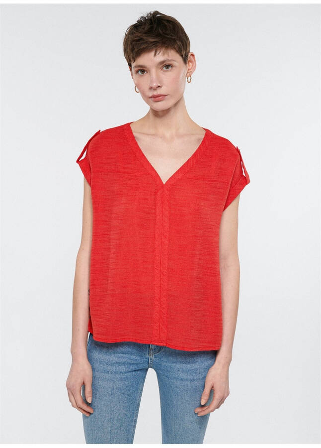 Blue Red Women's Blouse 122504-30648 - 9