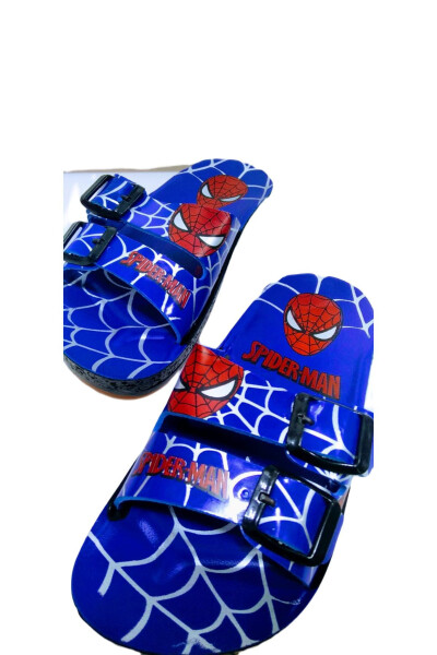 Blue Spiderman Slippers for Boys - 23