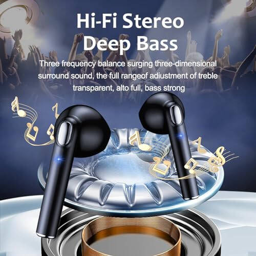 Blue Tooth Head Phones Water Proof Ear Buds for iPhone Android Compatible Earphones Wireless Bluetooth Workout Running in Ear Headphones Sweatproof Sports Wireless Earbuds Waterproof for Working Out - 3