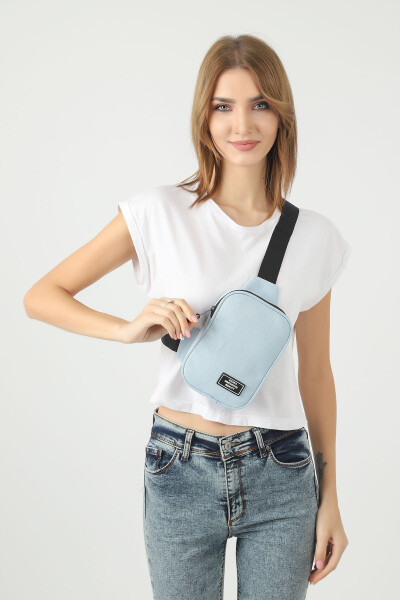 Blue U19 Single Zipper Compartment Adjustable Strap Unisex Crossbody Waist And Shoulder Bag U:21 W:15 D:4 - 57