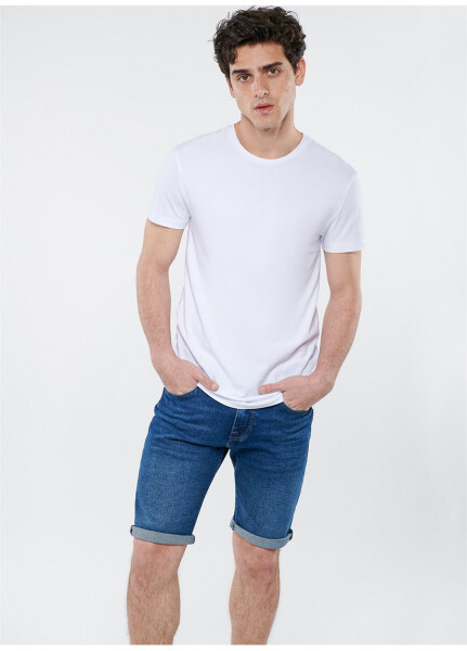 Blue White Stretch T-Shirt - 9