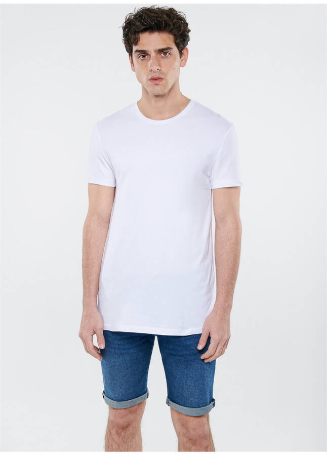 Blue White Stretch T-Shirt - 10