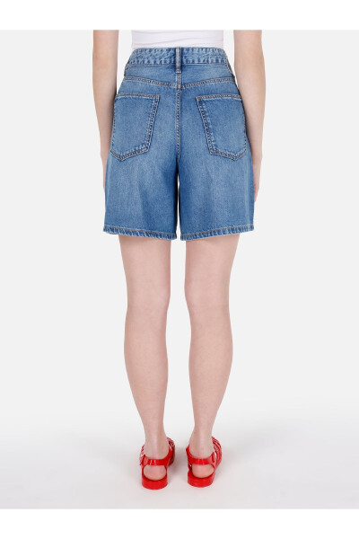 Blue women's shorts - 2