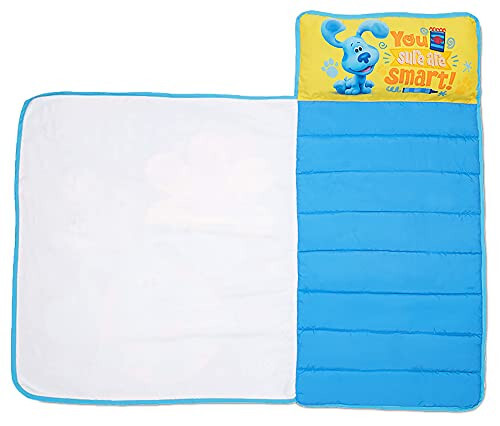 Blue's Clues & You Sure are Smart! Kids Nap-Mat Set Includes Pillow - Great for Girls Napping, Preschool, Kindergarten, or Toddlers - 46