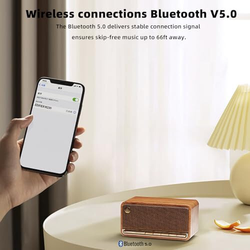 Bluetooth-колонка Edifier Retro Wood, портативная беспроводная колонка с 20 Вт стереозвуком, винтажная декоративная колонка с AUX, USB-звуковой картой, Micro SD коричневого цвета - 5