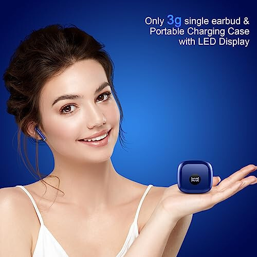 Bluetooth-наушники 5.3 с LED-дисплеем, басами стерео, шумоподавляющим микрофоном, 40 часами воспроизведения - водонепроницаемые спортивные наушники для Android/iOS - 6