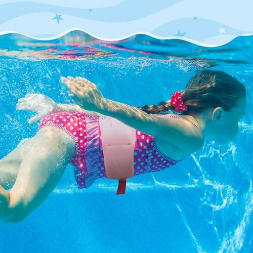 Blueweenly Swim Belt for Kids Swim Floating Belt with Adjustable Flotation Belt EVA Foam Swimming Training Equipment Swimming Training Buoyancy Belt for Children Swimming Safety - 2