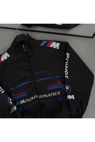 Bmw ///m Unisex Parashyut Mato Oversize Raqamli Bosma Qora Shamollik Yomg'irlik - 6