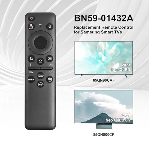 BN59-01432A Solar Voice Bluetooth Remote Replacement for Samsung Smart TV Remote Compatible with Samsung Neo QLED Smart 8K HDR Ultra HD TVs New 2023 Model - 10