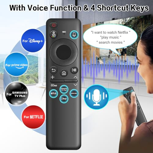 BN59-01432A Solar Voice Bluetooth Remote Replacement for Samsung Smart TV Remote Compatible with Samsung Neo QLED Smart 8K HDR Ultra HD TVs New 2023 Model - 2