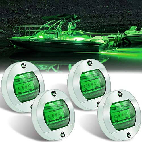 Boaton Boat LED Night Fishing Lights, Courtesy Lights, Deck Lights, Marine Boat Led Lights, Boat Interior Lights, Boat Navigation Lights, Navigation Lights For Boats Led (Green) - 1