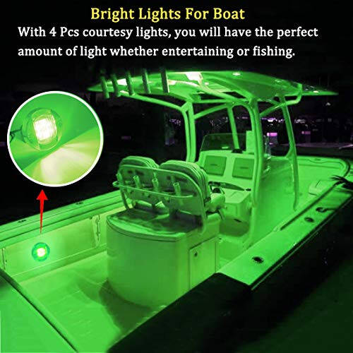 Boaton Boat LED Night Fishing Lights, Courtesy Lights, Deck Lights, Marine Boat Led Lights, Boat Interior Lights, Boat Navigation Lights, Navigation Lights For Boats Led (Green) - 5