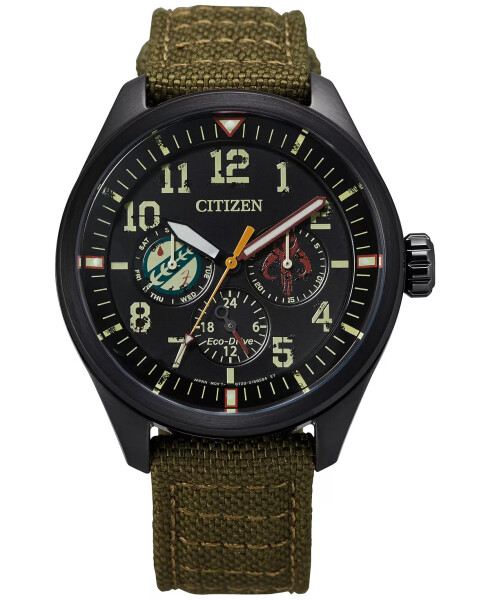 Boba Fett Cordura Fabric Strap Watch 43mm Green - 1