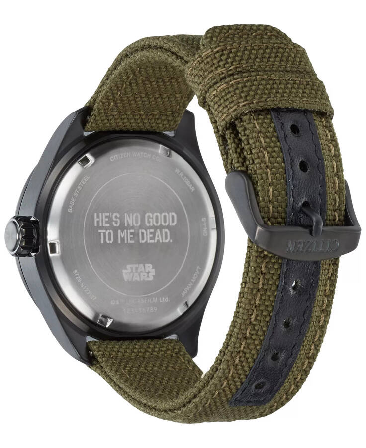 Boba Fett Cordura Fabric Strap Watch 43mm Green - 3