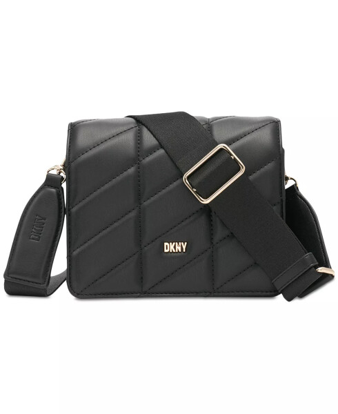 Bodhi Flap Quilted Mini Crossbody Black/gold - 1