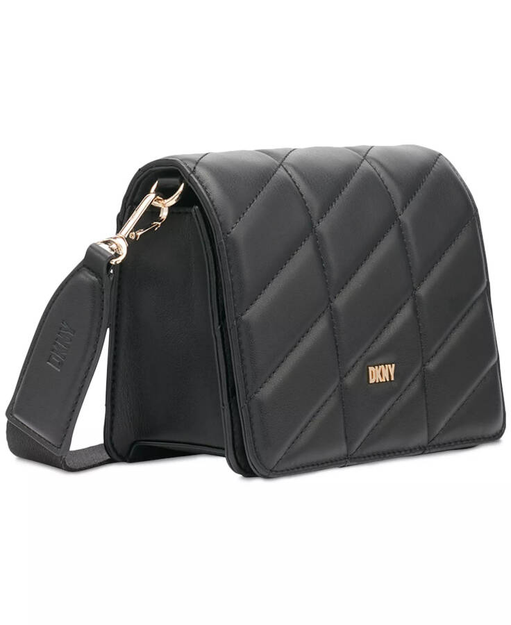 Bodhi Flap Quilted Mini Crossbody Black/gold - 5