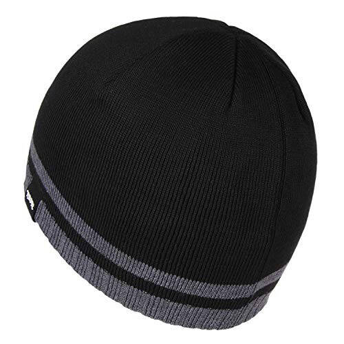 Bodvera Men Winter Beanie Hat Warm Knit Cuffed Plain Toboggan Ski Skull Cap (3 Patterns) - 3