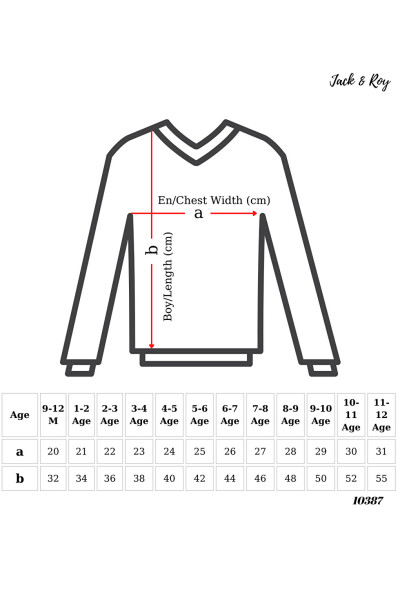 Boğazlı Yaka Uzun Kollu Kız Çocuk Sweatshirt - 12