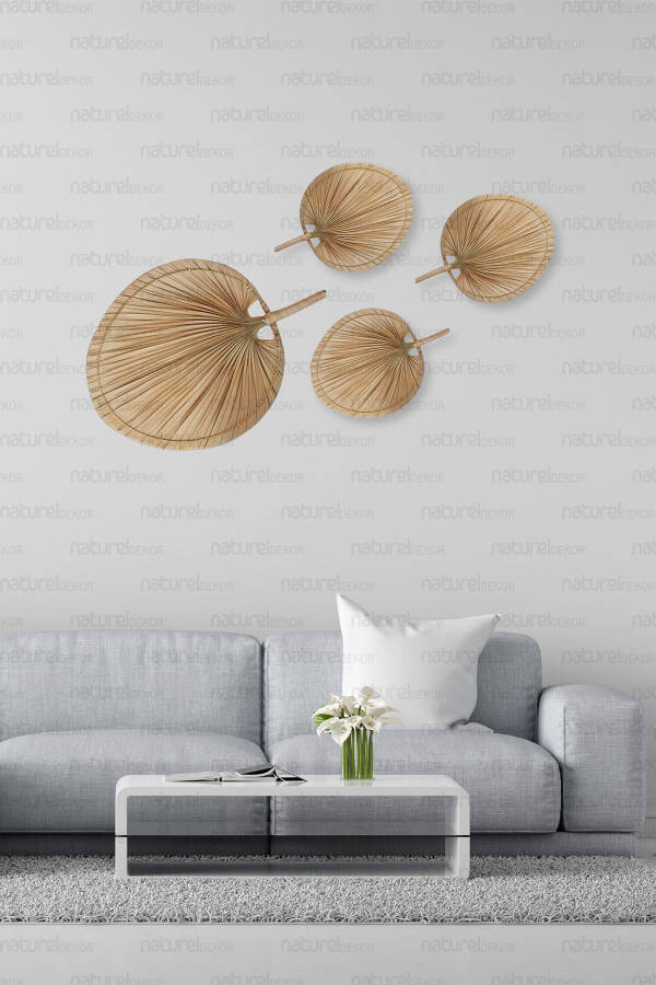 Bohemian Palm Leaf, Japanese Fan 30x40 Cm, Wall Decor, Wall Ornament, Scandinavian, Modern - 18