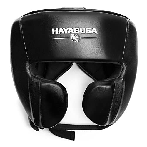 Боксерская защита головы Hayabusa Pro Leather Adjustable - Black, One Size - 1