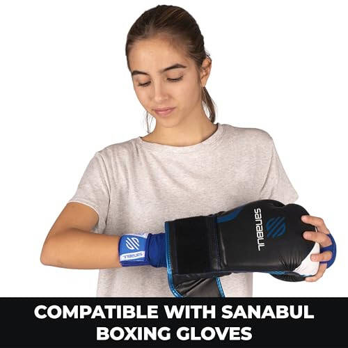 Боксерские бинты Sanabul Elastic 120 дюймов | Кикбоксинг бинты для боксерских перчаток для мужчин, женщин и детей | Бинты для тайского бокса MMA - 4