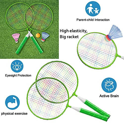 Bolalar uchun Badminton Raketkalari, 12 ta 1 ta Volanli Raketka Sport to'plami, Bolalar, Professional, Yangi Boshlanuvchilar, Yopiq va ochiq havoda o'ynash uchun yengil tashish sumkasi bilan - 3