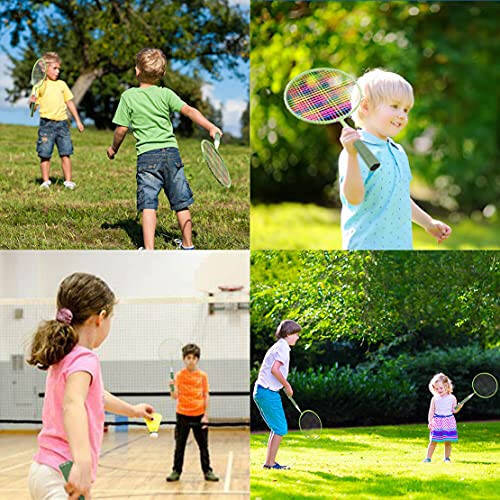 Bolalar uchun Badminton Raketkalari, Yengil Badminton Raketka O'yin To'plami, Volanlar, Stol Tennisi To'plari va Tashqi Ichki Sport uchun Ko'tarish Sumkasi - 6