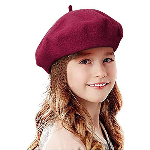 Bonaweite Frantsiya junidan tikilgan beret shlyapa Klassik moda Issiq beanie shlyapa Qizlar uchun - 1