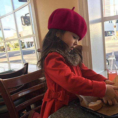 Bonaweite French Wool Berets Hat Classic Fashion Warm Beanie Cap for Girls - 6