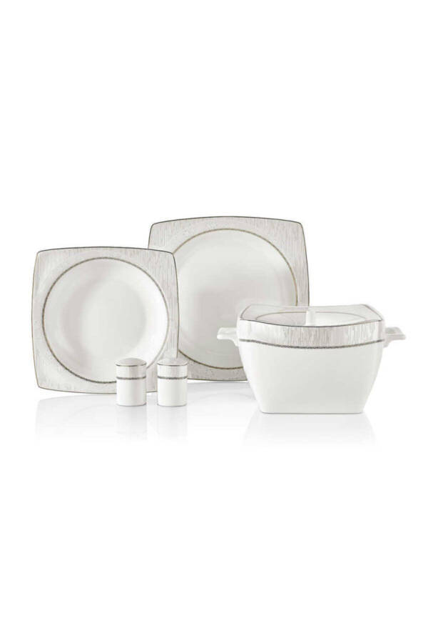 Bone Selection 60 Piece Square Dinner Set - 9