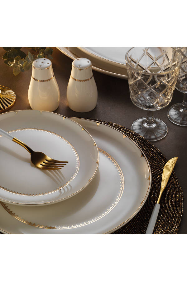 Bone Umbrella Gold 12-Piece 60-Piece Dinner Set - 1