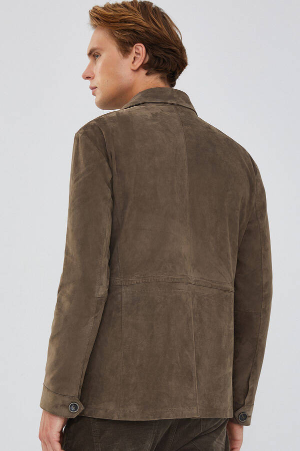 Bonucci Men's Brown Suede Leather Jacket 23wgd648710 - 4