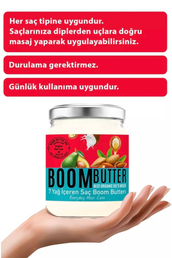 Boom Butter Saç Bakım Yağı 190 Ml - 5