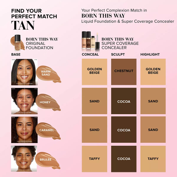 Born This Way Super Coverage Multi-Use Sculpting Concealer Almond - 10