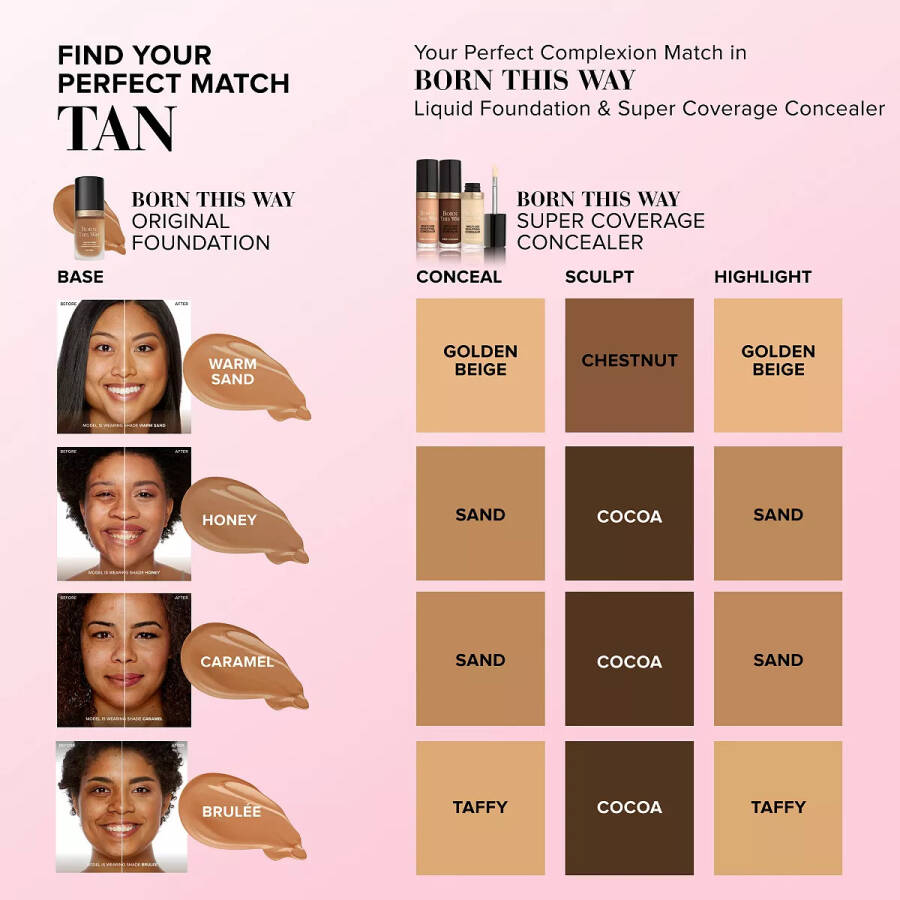 Born This Way Super Coverage Multi-Use Sculpting Concealer Cream Puff - 10