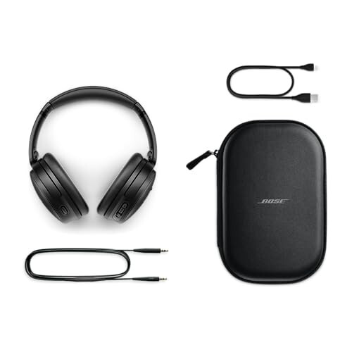 Bose QuietComfort Bluetooth Headphones, Wireless Headphones, Over Ear Noise Cancelling Headphones with Mic, Up To 24 Hours of Battery Life, Black - 6