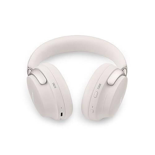 Bose QuietComfort Ultra Bluetooth Headphones, Wireless Headphones with Spatial Audio, Over Ear Noise Cancelling Headphones with Mic, Up to 24 Hours of Battery Life, White Smoke - 4