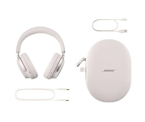 Bose QuietComfort Ultra Bluetooth Quloqchinlari, Fazoviy Ovozli Simsiz Quloqchinlar, Mikrofonli Quloq Usti Shovqinni Bekituvchi Quloqchinlar, 24 soatgacha Batareya Ishlash Muddati, Oq Tutun - 6