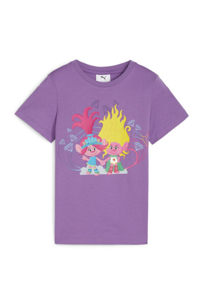 Bosilgan Binafsha Ayollar T-ko'ylagi 62481650 - PUMA X TROLLS Tee - 1