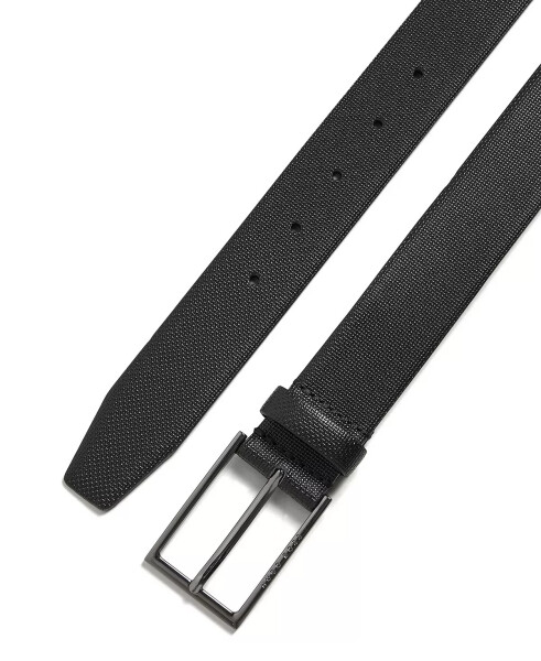 BOSS Men's Printed-Leather Belt Black - 2