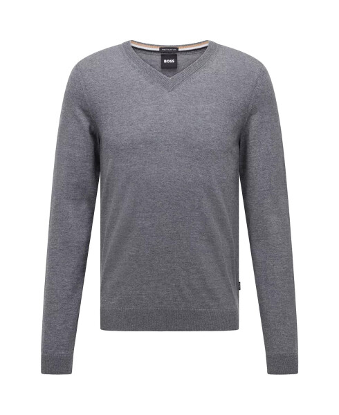 Boss Men's V-Neck Slim-Fit Sweater Medium Gray - 3