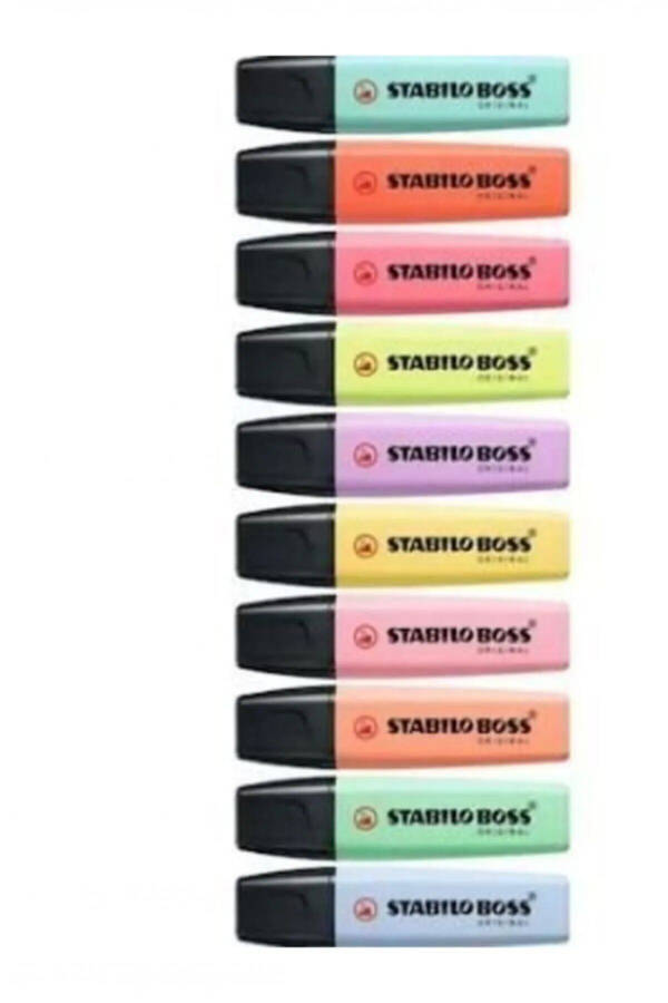 Boss Original Highlighter Pen 10 Pastel Colors Set - 4