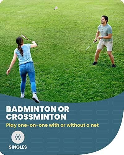 Boulder Sports Badminton Rahatları - Hafif Badminton Raketi Seti, 3 Şuttlecock ve Raketi Kılıfı ile - Bahçe veya Açık Hava Oyunları İçin Badminton Seti - 5