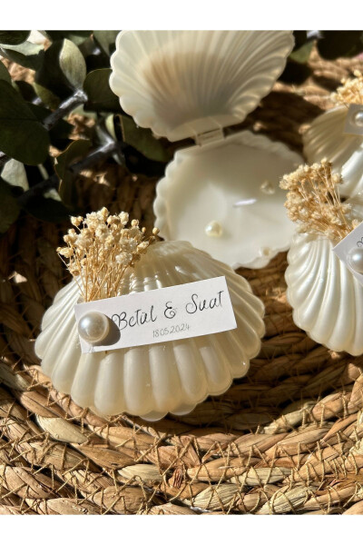 Boxed Oyster Candle Wedding, Engagement, Proposal, Henna, Mawlid, Birthday, New Year Gift - 20 Pieces - 10