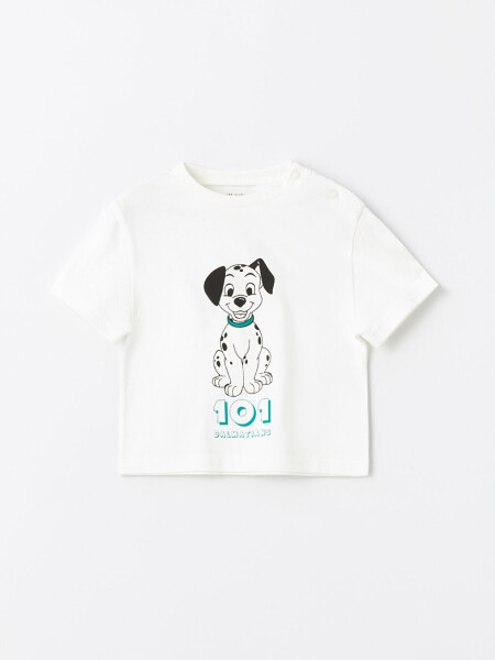 Boy's Baby 101 Dalmatian Printed T-Shirt and Shorts Set with Crew Neck - 2