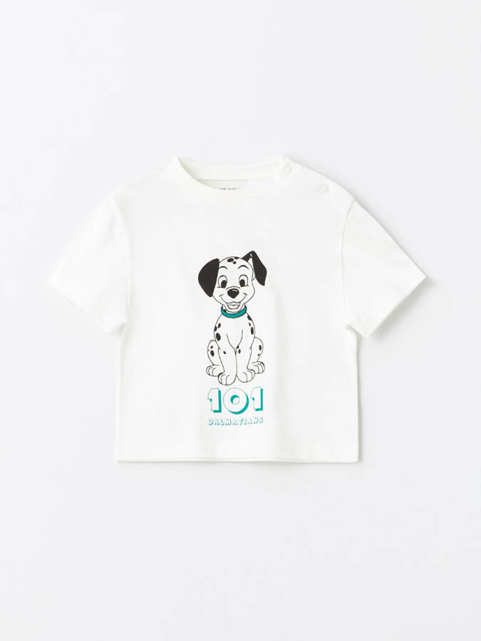 Boy's Baby 101 Dalmatian Printed T-Shirt and Shorts Set with Crew Neck - 2